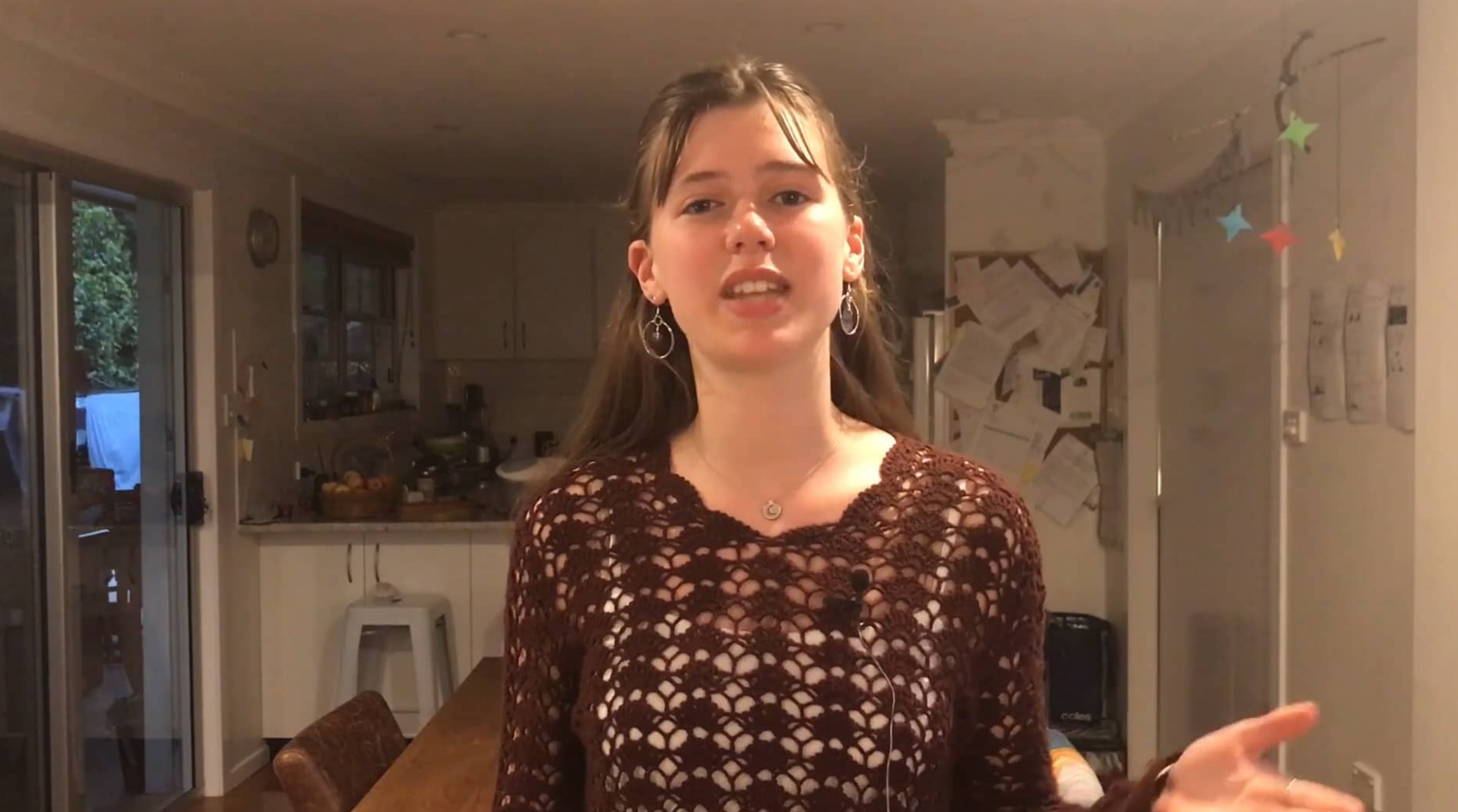 Jess in kitchen photo poem